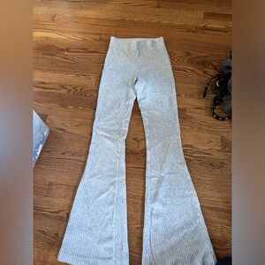 aerie gray flare pants size XS ribbed